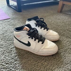 Nike White and Black Air Jordans